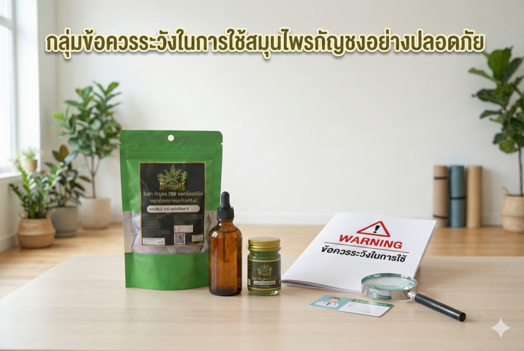 ข้อควรระวังของสมุนไพรกัญชง