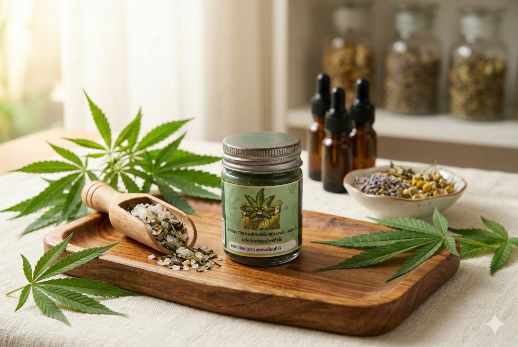 ยาหม่องสมุนไพรกัญชง