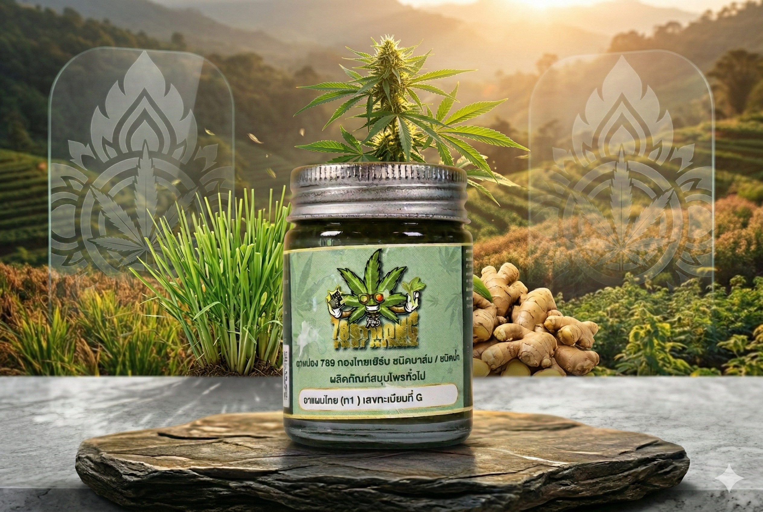 ยาหม่องสมุนไพรกัญชง