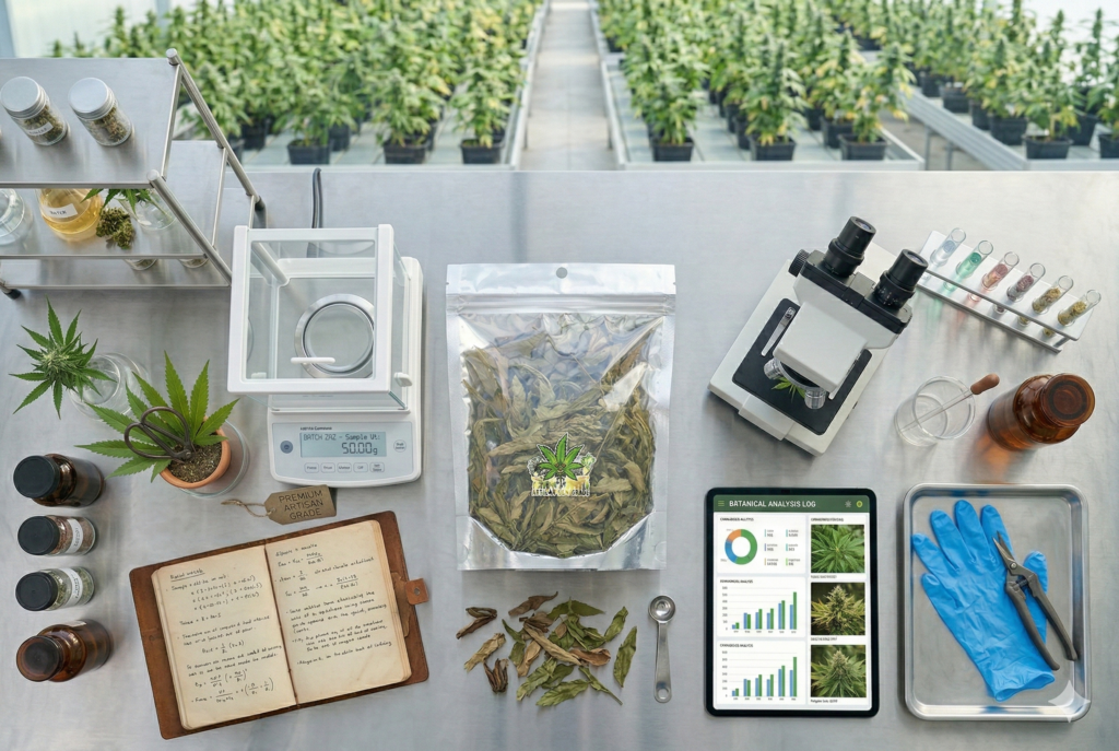 ใบกัญชงอบแห้ง