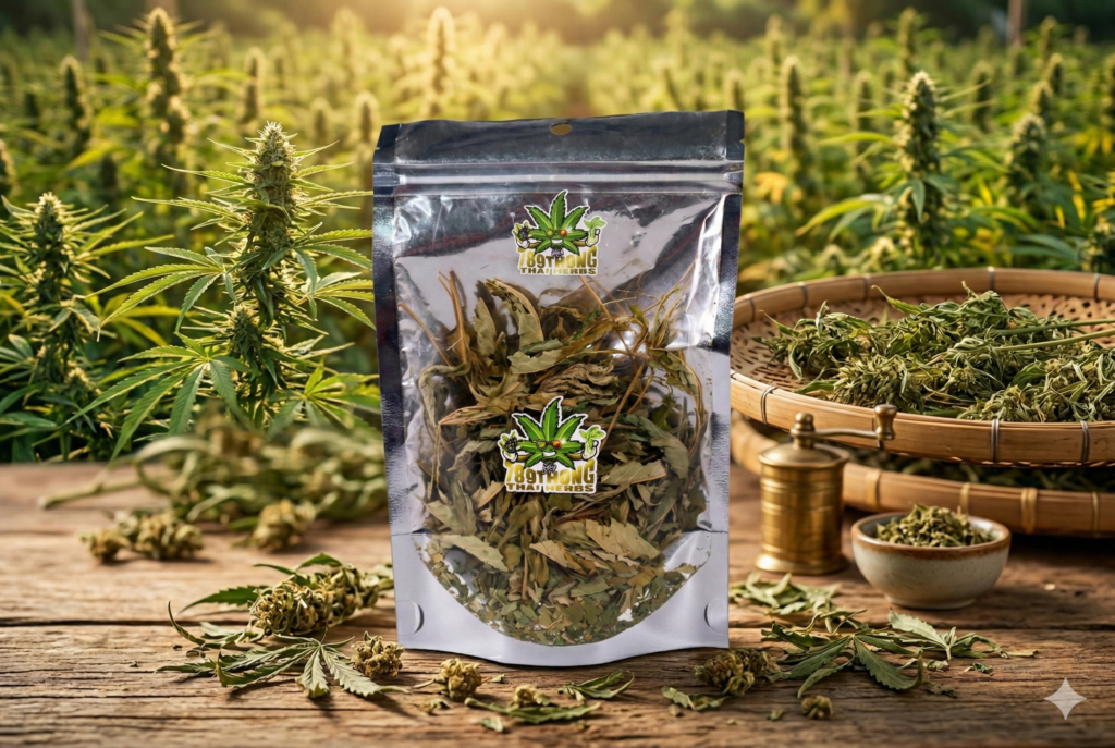 ใบกัญชงอบแห้ง