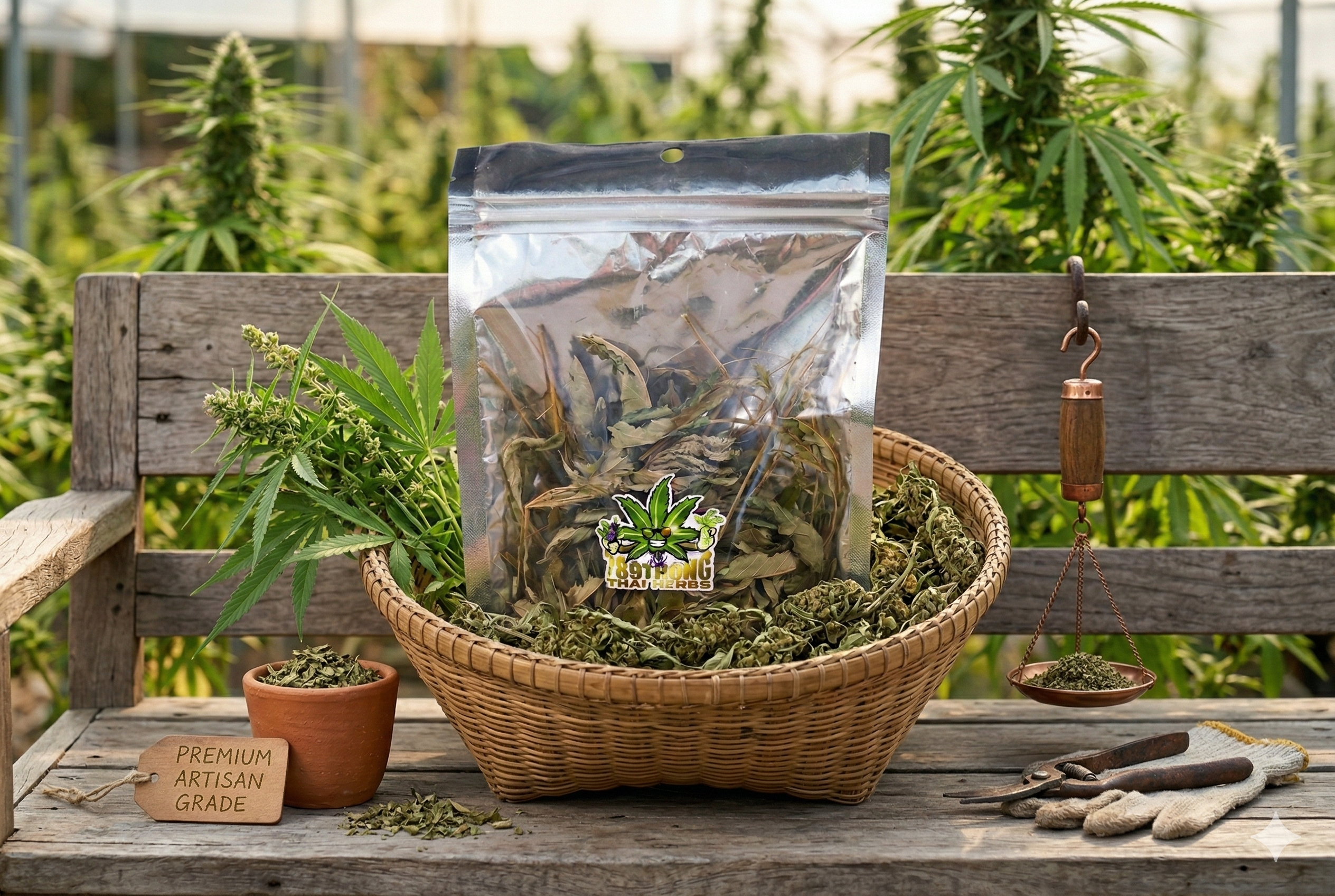 ใบกัญชงอบแห้ง