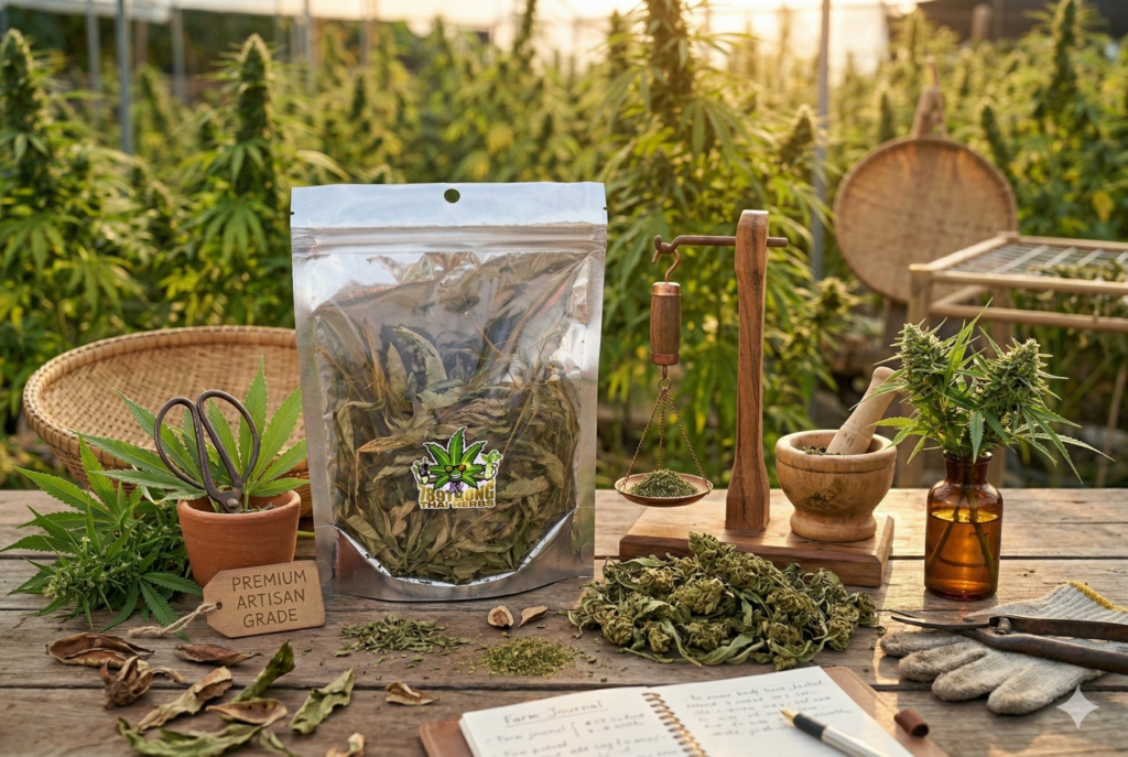 ใบกัญชงอบแห้ง